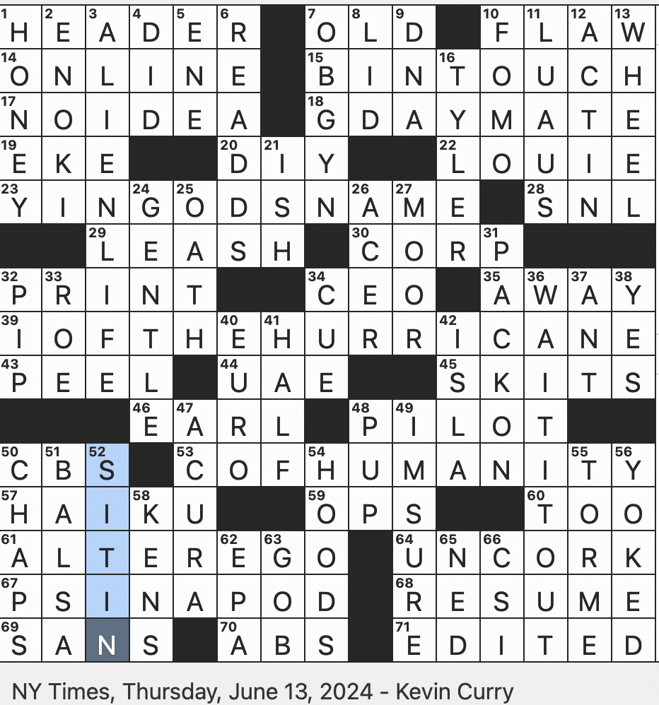 NYT Crossword Help: Figuring Out the You Guys Stink Clue