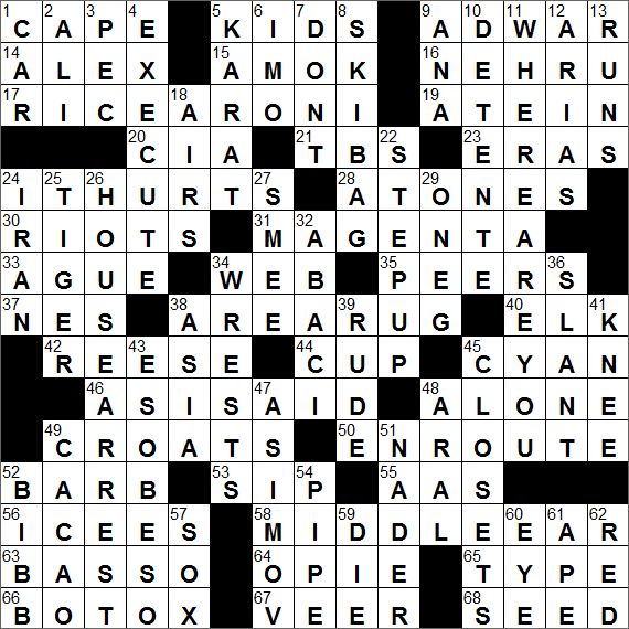 Italian Crossword Puzzle: Clue for the Name Paul